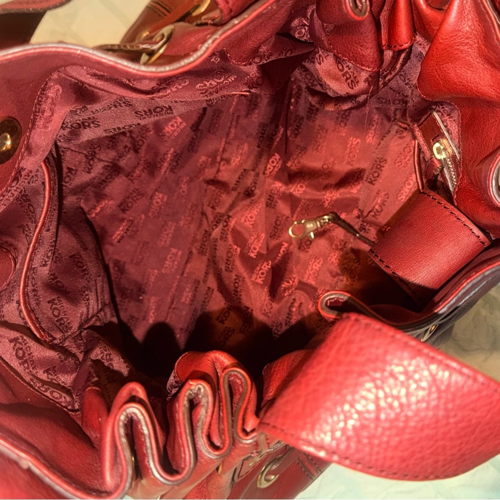 Michael Kors Vintage 2006” Astor Grommet Laced Large Leather Hobo Bag - Picture 12 of 15